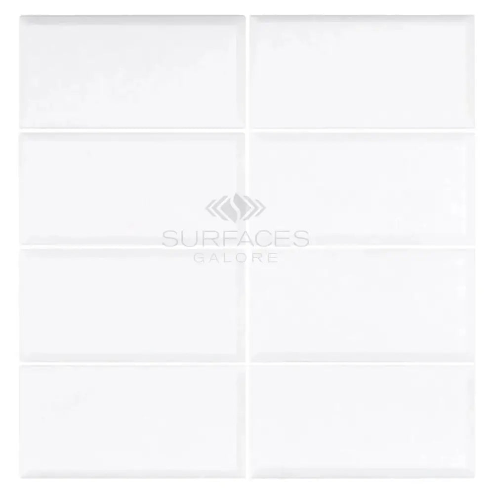 Thassos Supreme 3X6 Deep-Beveled Marble Polished-Honed-American Stone