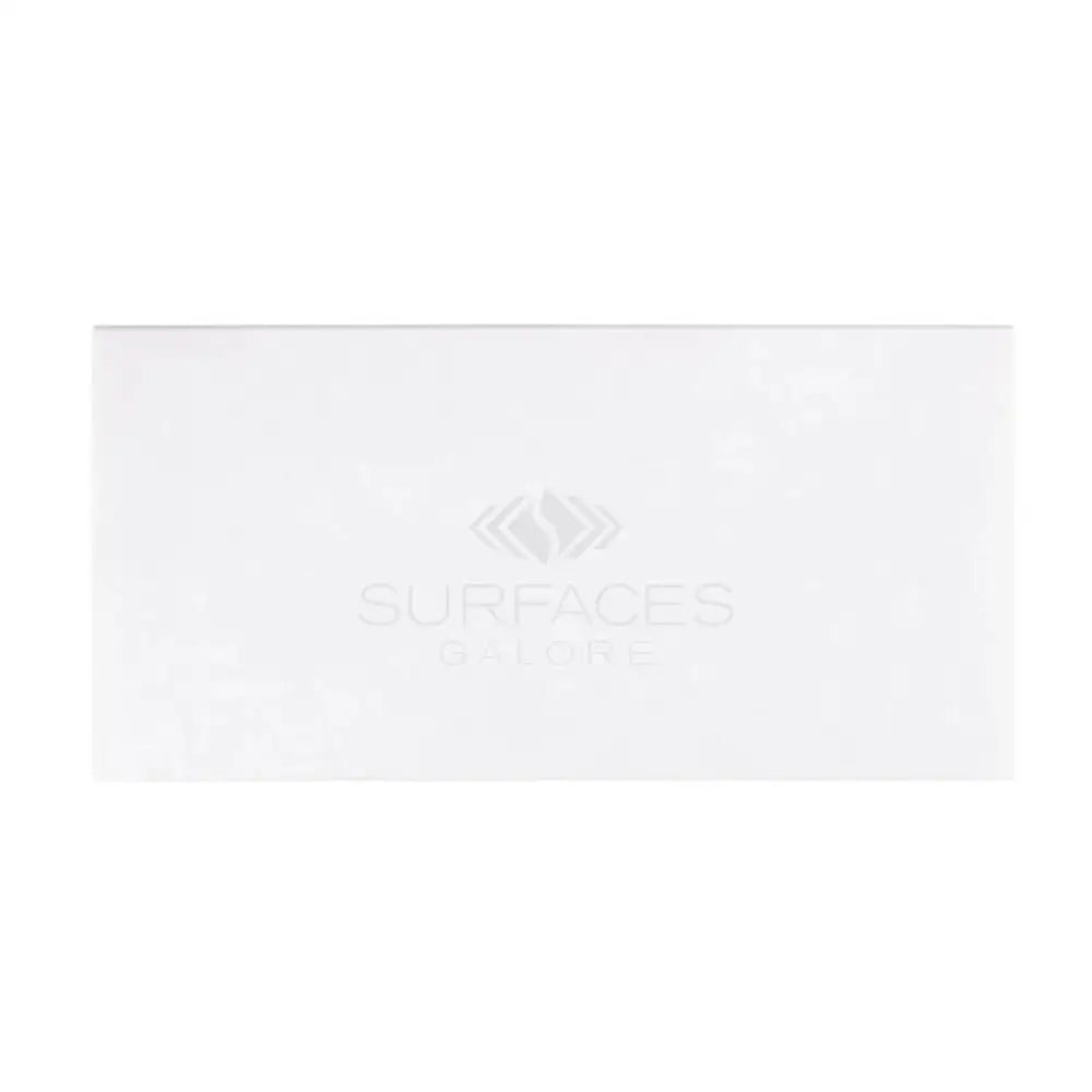 White rectangular surface of Thassos Supreme 3X6 Marble polished or honed