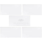White rectangular Thassos Supreme 3X6 Marble tiles for polished or honed flooring