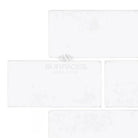 White rectangular Thassos Supreme 3X6 Marble Tumbled tiles for elegant flooring