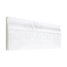 White decorative molding Thassos Supreme 4 3/4X12 marble baseboard trim polished or honed