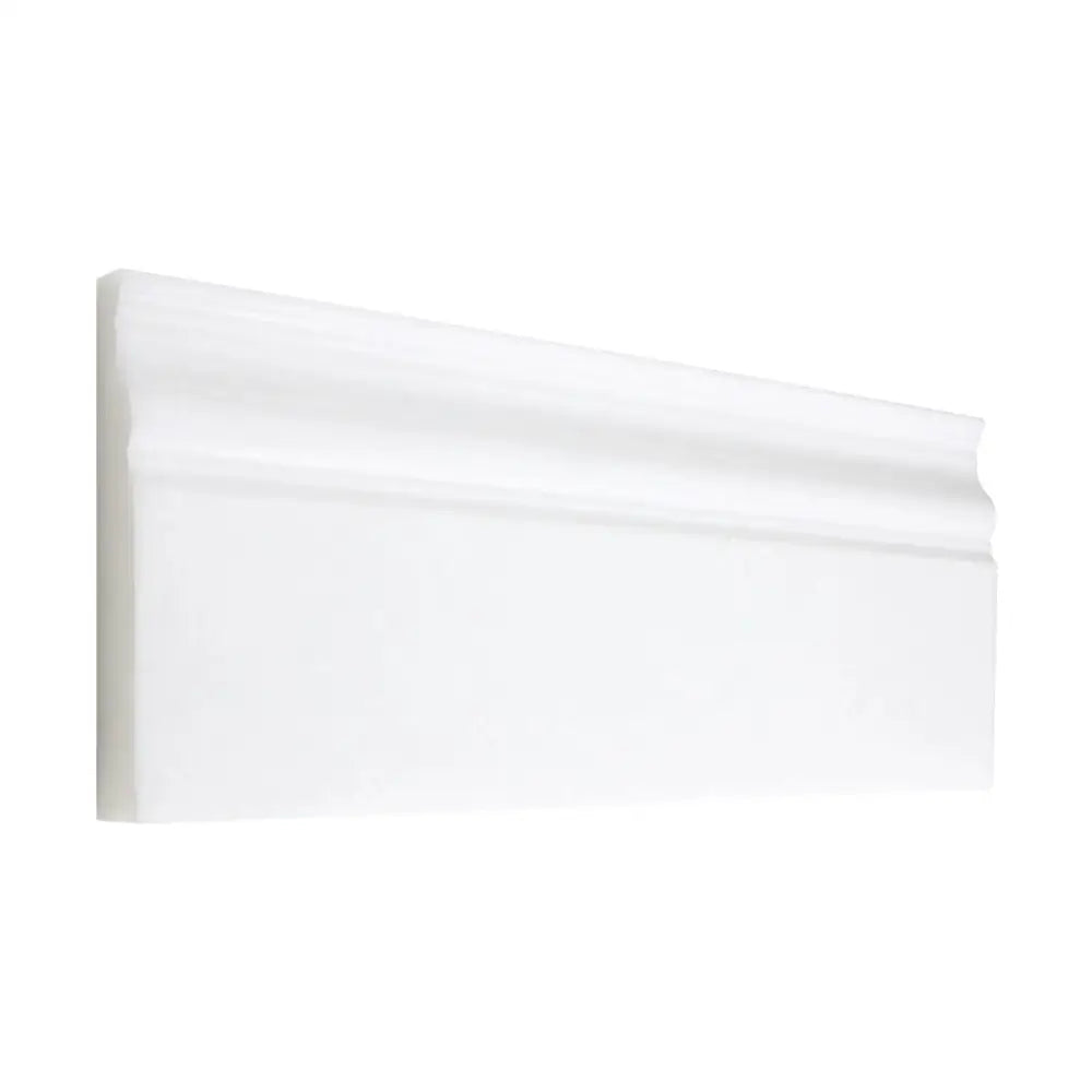 White baseboard molding from Thassos Supreme 4 3/4X12 Baseboard Trim Marble