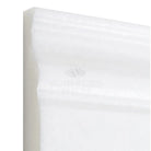 White textured rectangular marble block from Thassos Supreme 4 3/4X12 Baseboard Trim