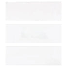 White rectangular Thassos Supreme tiles with deep-beveled edges and polished finish