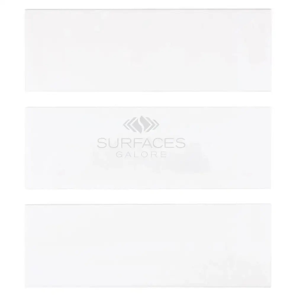 White rectangular Thassos Supreme 4X12 marble tiles polished or honed for flooring