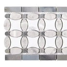 Decorative marble tile from Thassos Supreme Florida Flower Border collection