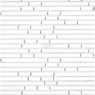 White mosaic tile pattern for Thassos Supreme Supreme Bamboo Sticks Marble Mosaic