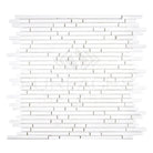 White mosaic tile sheet from Thassos Supreme for elegant marble decor