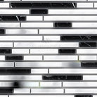 Black and white mosaic tile from Thassos Supreme Bamboo Sticks Marble collection