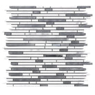 Rectangular mosaic tile sheet featuring Thassos Supreme Bamboo Sticks in marble finish