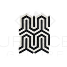 Black and white geometric tile pattern for Thassos Supreme Berlinetta Marble Mosaic