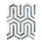 Hexagonal Thassos Supreme Berlinetta Blue-Gray Marble Mosaic Tile for elegant flooring