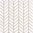 Chevron patterned tile from Thassos Supreme Mini Mosaic Marble collection
