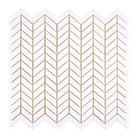 White herringbone mosaic tile from Thassos Supreme Chevron Mini Marble collection