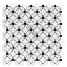 Interlocking marble and black dot mosaic tile in Thassos Supreme Florida Flower design