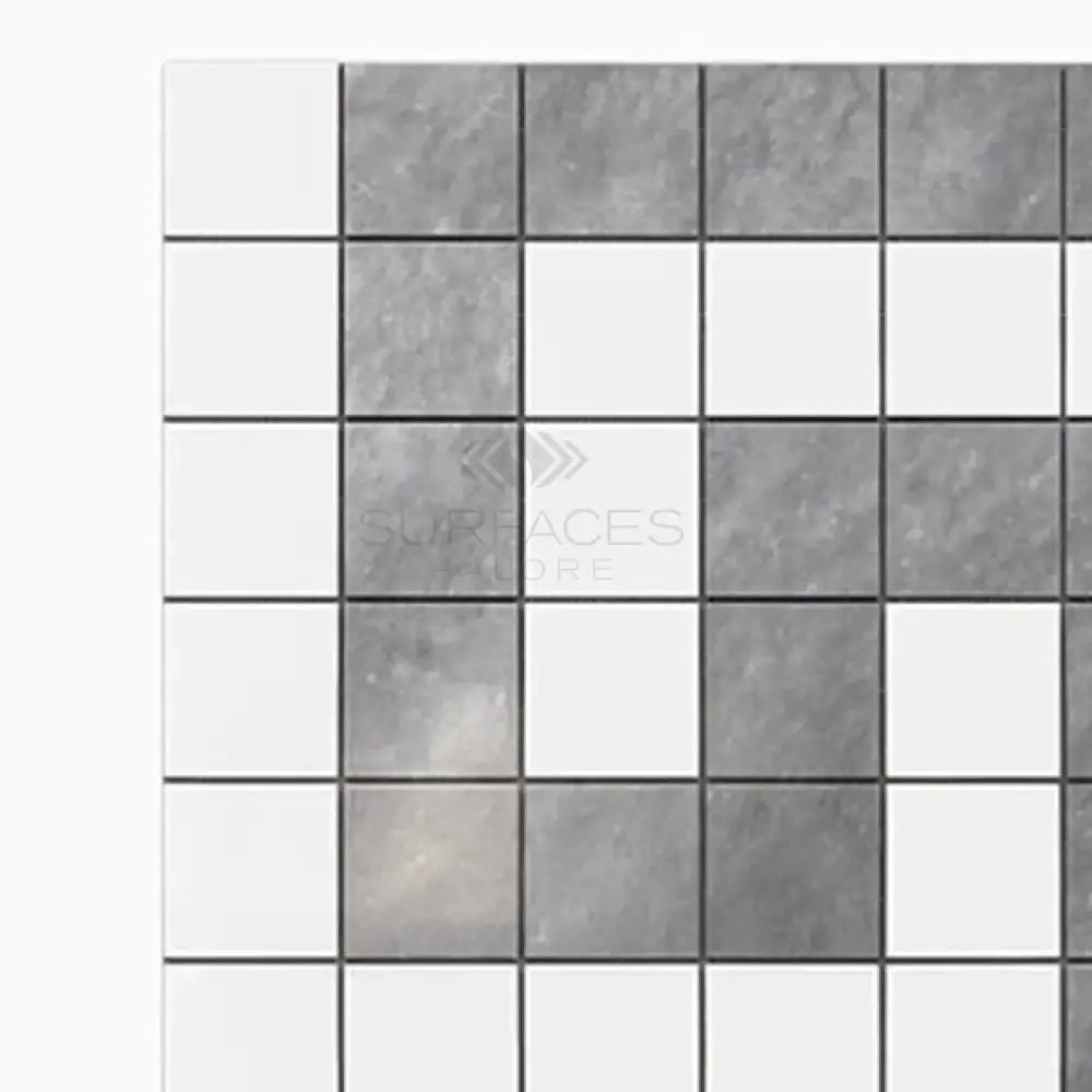 Square mosaic tile pattern from Thassos Supreme Greek Key Border Marble product