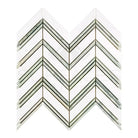 Chevron patterned marble tile from Thassos Supreme Mosaic collection