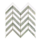 Chevron patterned tile from Thassos Supreme Mosaic Marble collection