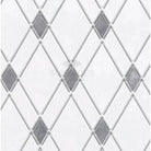 Diamond-patterned tile mosaic from Thassos Supreme Lattice Marble collection