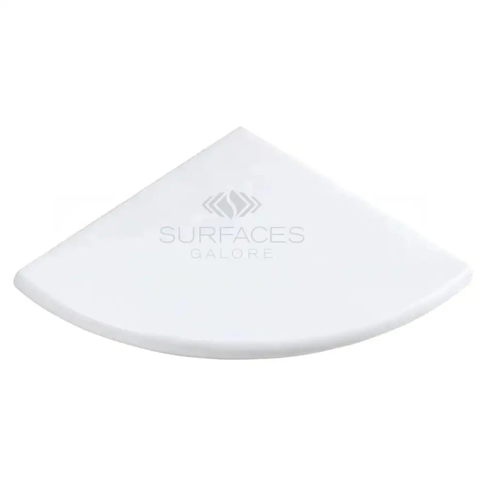 White corner shelf from Thassos Supreme Marble Shower Corner Shelf for elegant bathroom storage