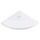 White corner shelf from Thassos Supreme Marble Shower Corner Shelf for elegant bathroom storage
