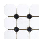 Thassos Supreme Octagon and Diamond Tile Pattern in polished or honed marble