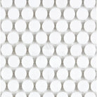Thassos White Penny-Round Mosaic Marble tile pattern polished or honed