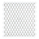 Thassos White Penny Tile Sheet Mosaic Marble Polished or Honed