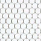 Thassos White Penny-Round (Single Color: Thassos White) Mosaic Marble-American Stone