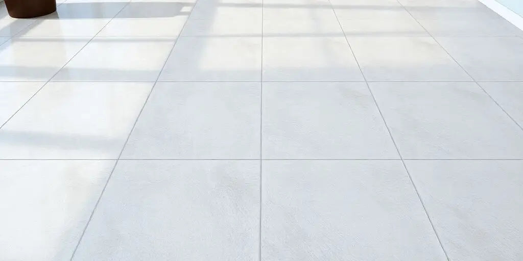 Intricate French pattern tiles creating a beautiful floor design.